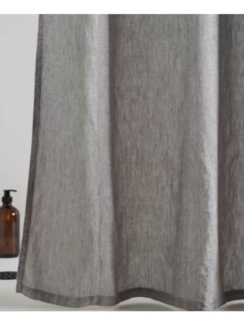 Parachute Home Linen Shower Curtain Chambray Grey